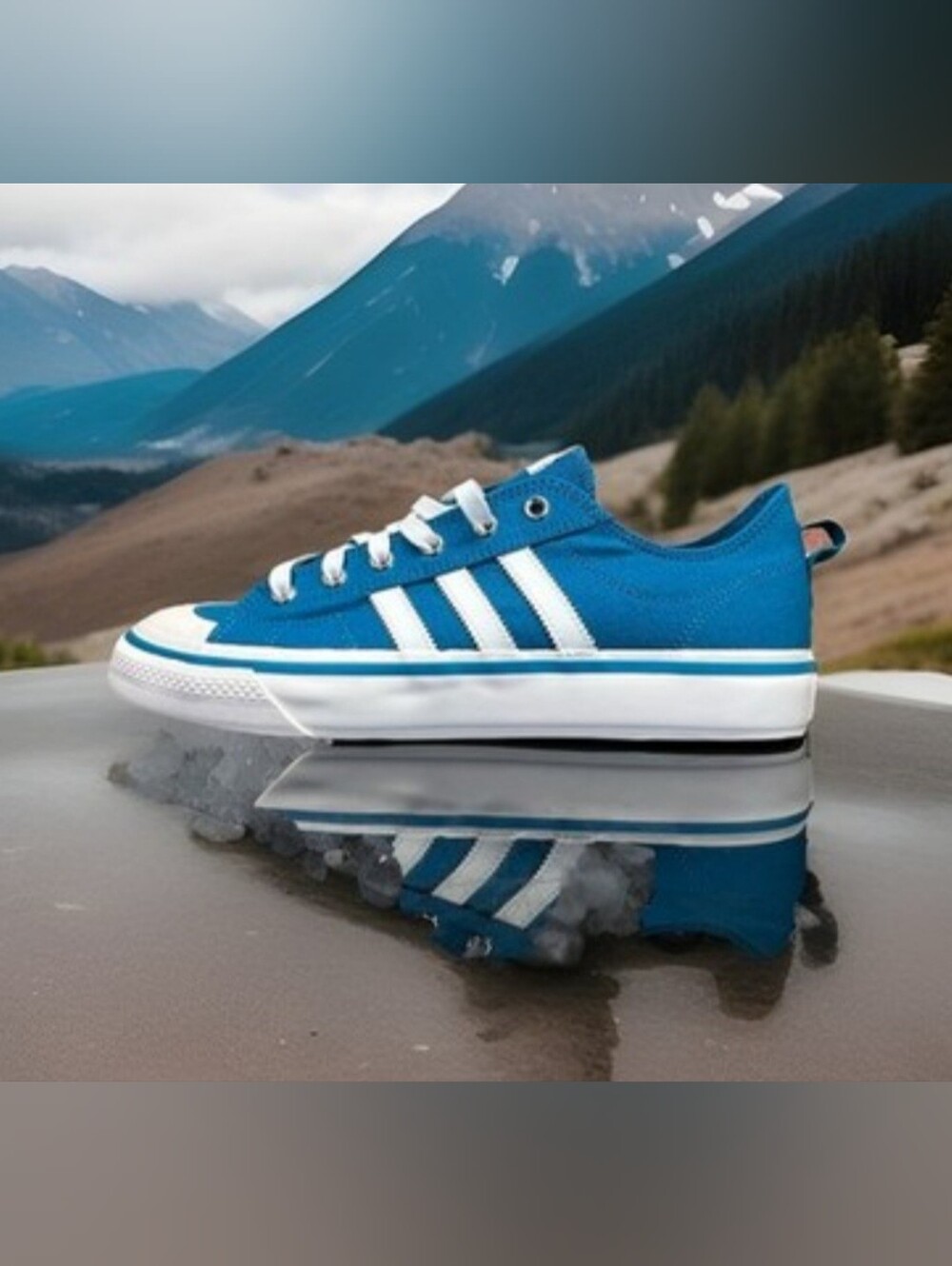 New Adidas Nizza Three Stripe Original Canvas Sneaker Size 13